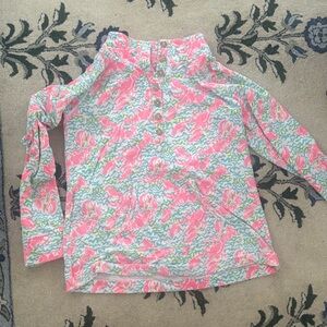 Lilly Pulitzer Vibrant Pink and Blue pull over